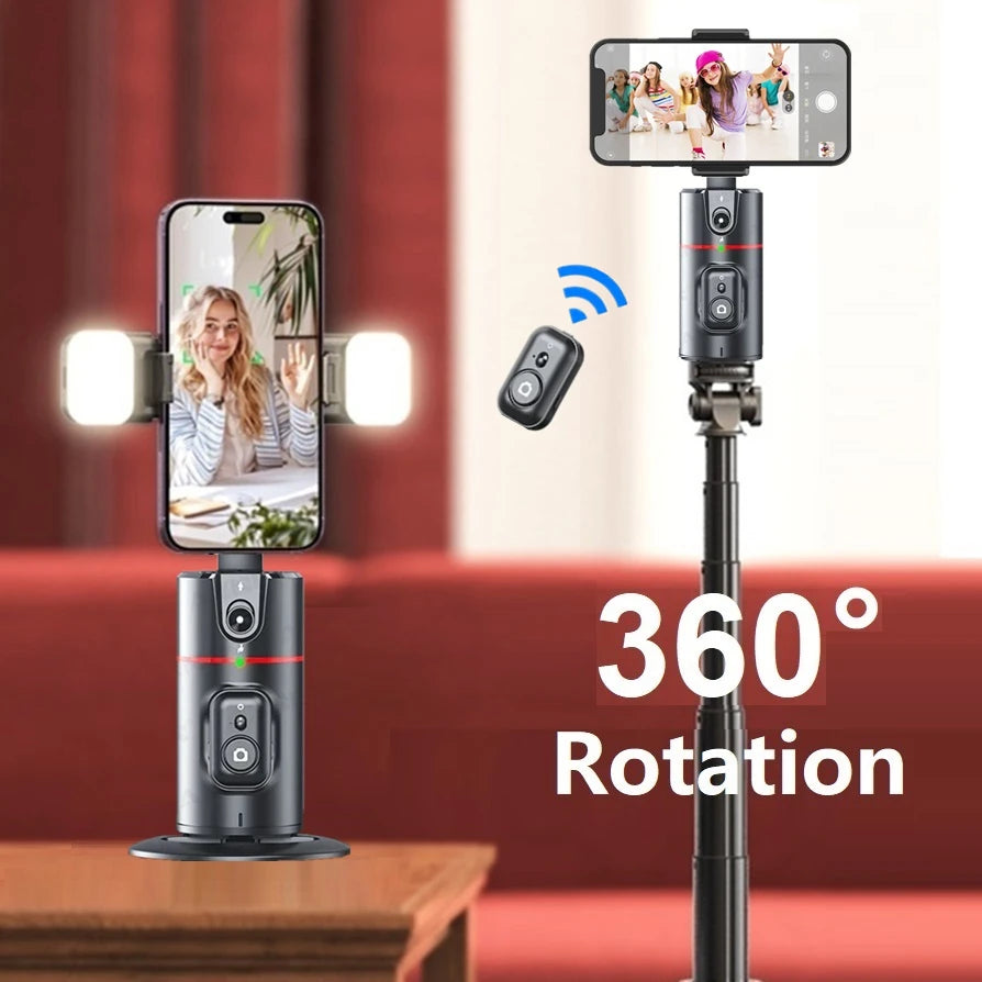 Bastão de selfie com IA para rastreamento facial com rotação de 360 graus