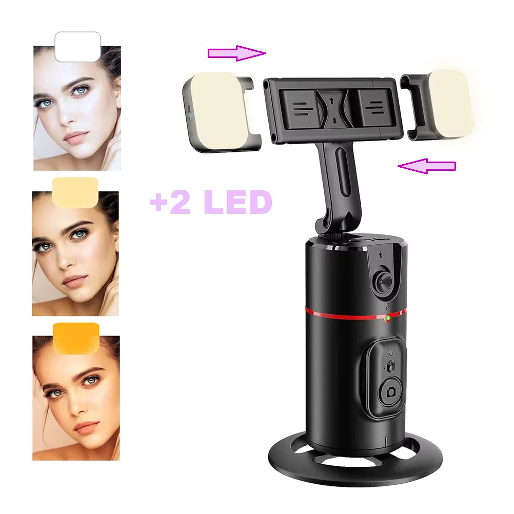 Bastão de selfie com IA para rastreamento facial com rotação de 360 graus