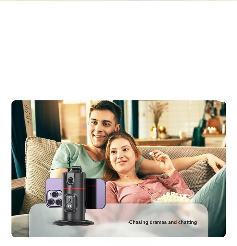Bastão de selfie com IA para rastreamento facial com rotação de 360 graus