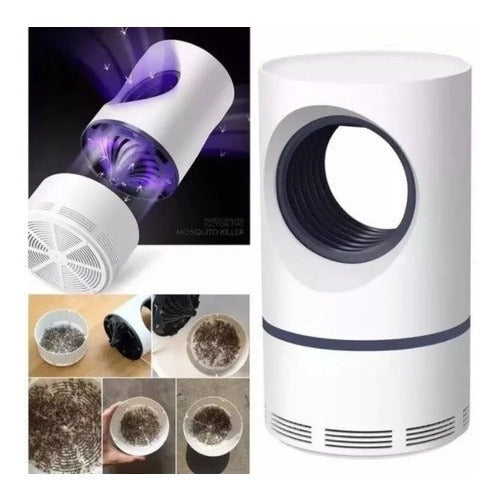 Luminária Mata Mosquito Inseto Armadilha Noturna Luz Led Usb - 220v